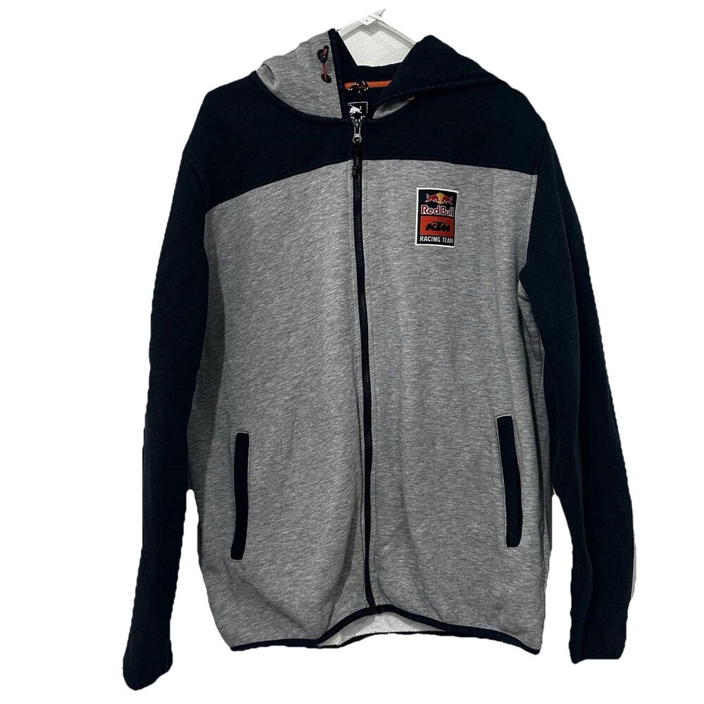 Red Bull KTM Factory Racing Team Full Zip Hoodie XXL 2XL Black Gray